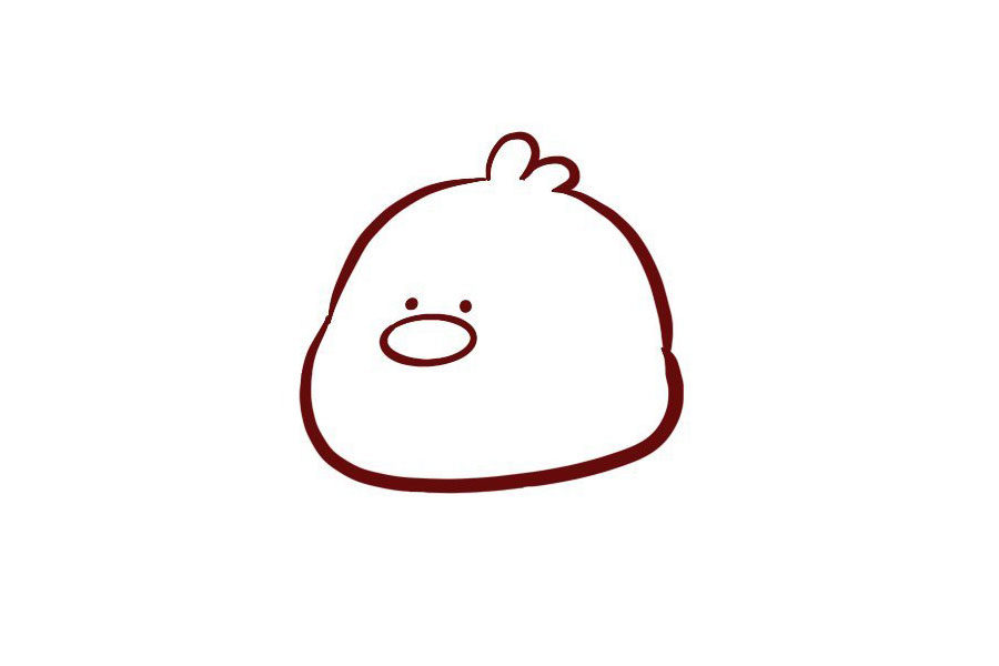 可爱的小鸡简笔画教程
