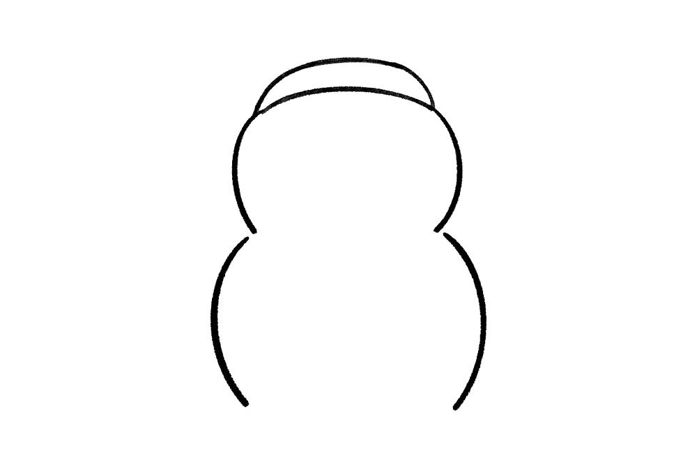 雪人雪景简笔画