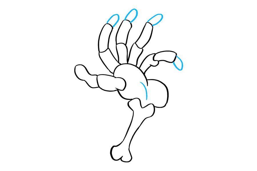 如何画骷髅手