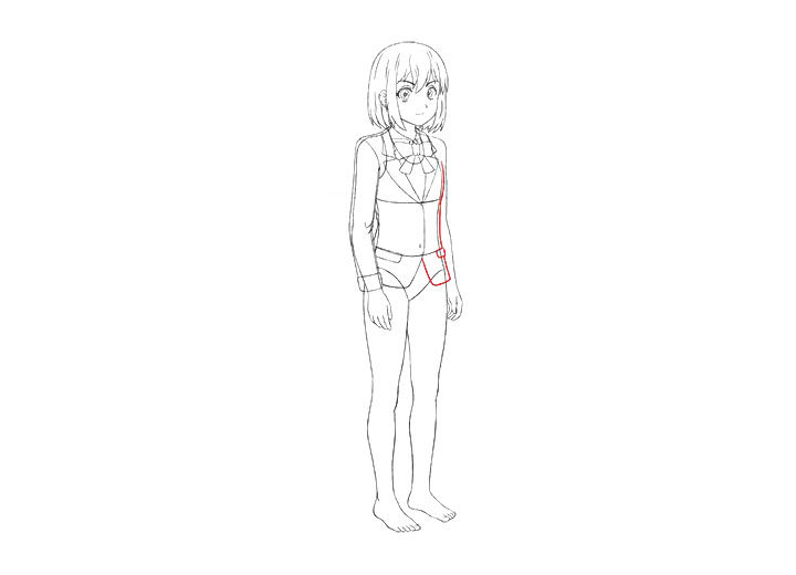 怎么画漫画人物-穿校服女孩