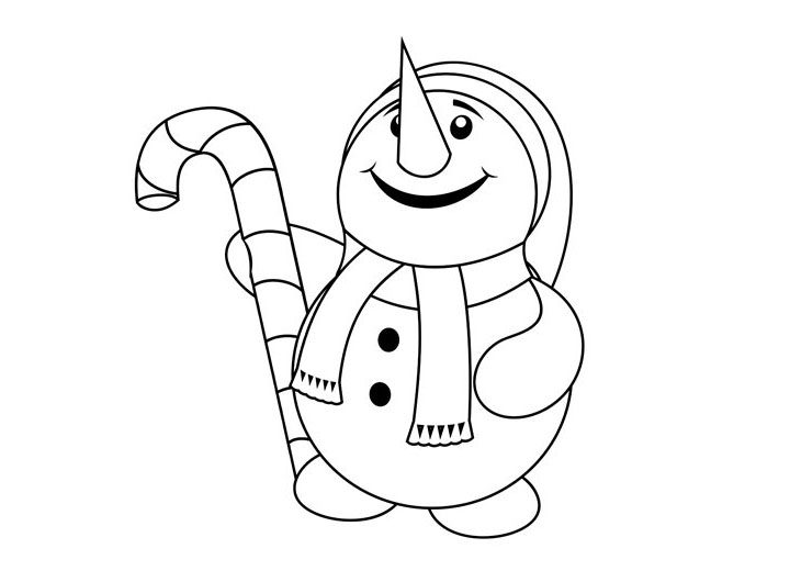 表情不同的雪人简笔画