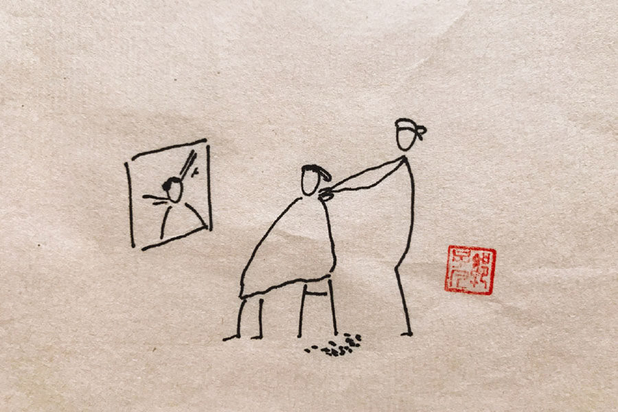 各行各业辛勤工作的人们简笔画图片