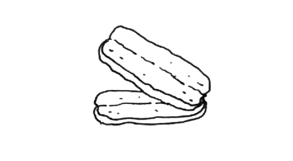 油条简笔画画法步骤