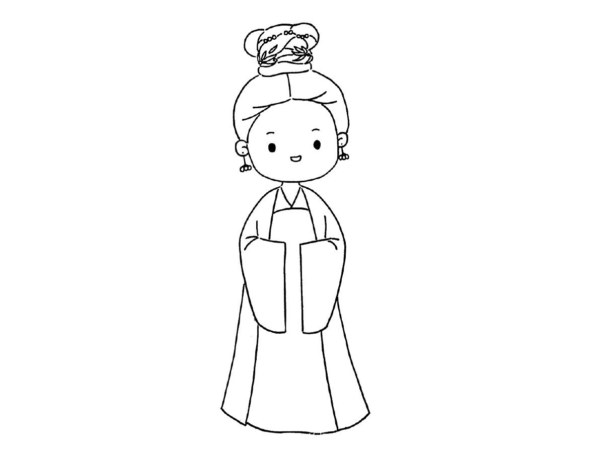 鹤唳华亭陆文昔简笔画画法步骤