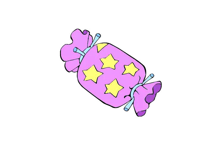 漂亮的糖果简笔画画法