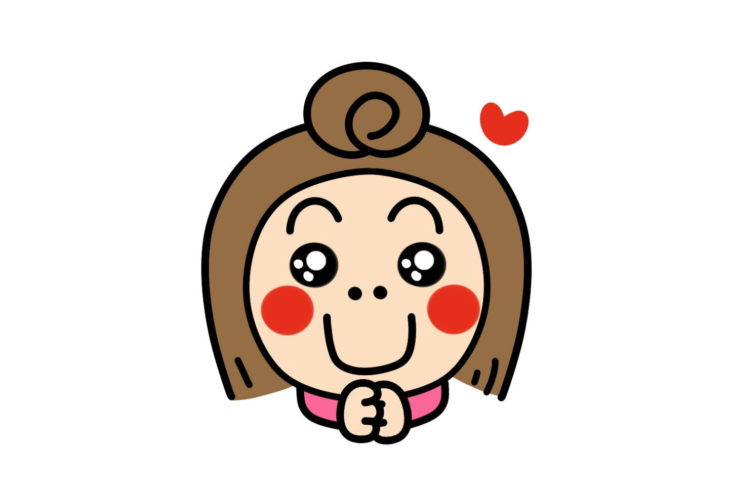 超萌90后女生头像简笔画