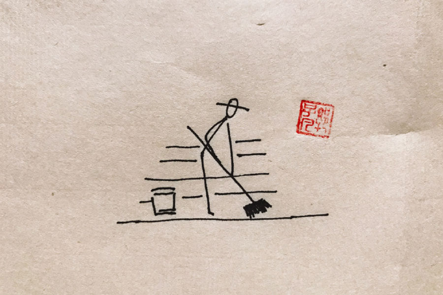 各行各业辛勤工作的人们简笔画图片