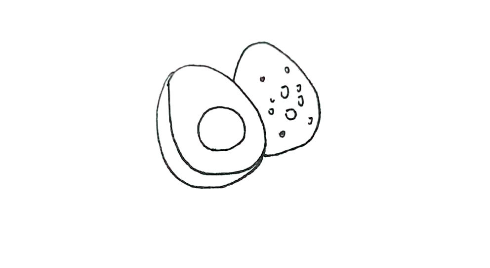 牛油果简笔画画法步骤
