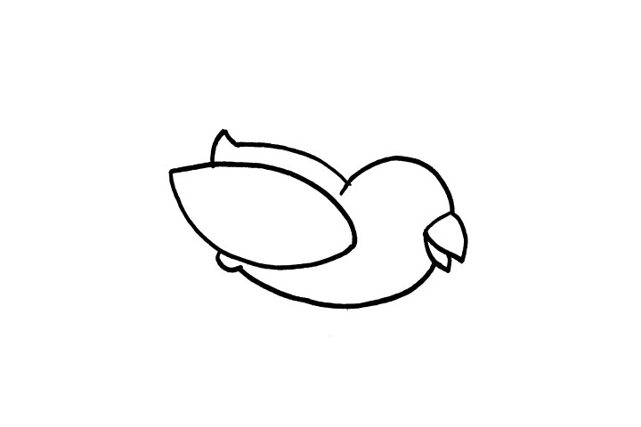 简单的小鸟简笔画画法