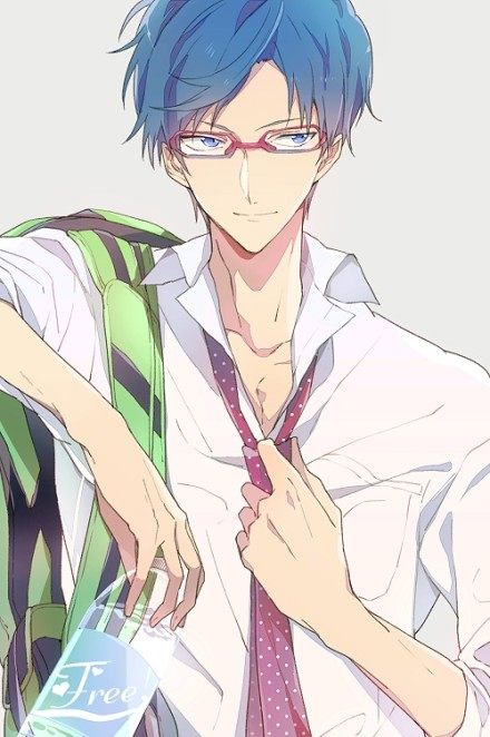 动漫男生线稿+彩色图片