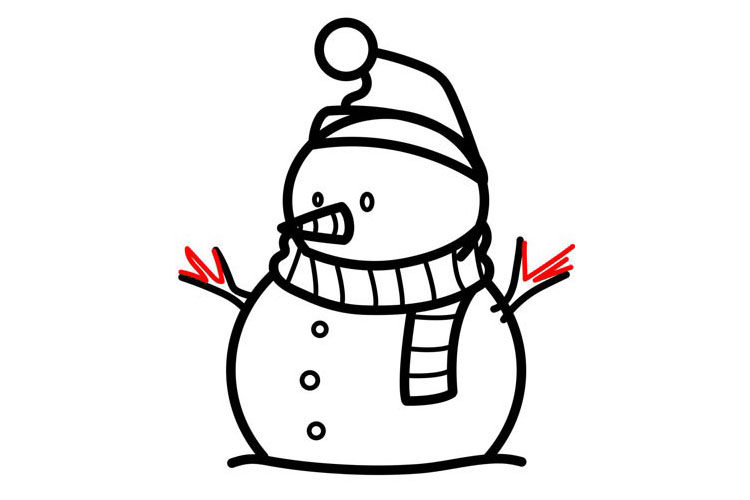雪人简笔画画法详解