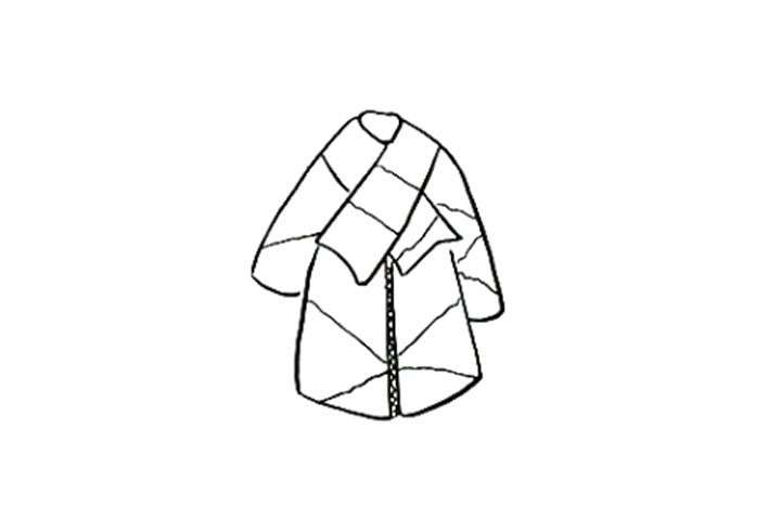 长款羽绒服怎么画