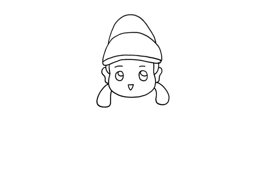 一步一步学画可爱李白简笔画