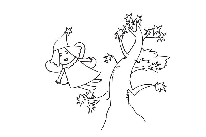 可爱的小树精灵简笔画