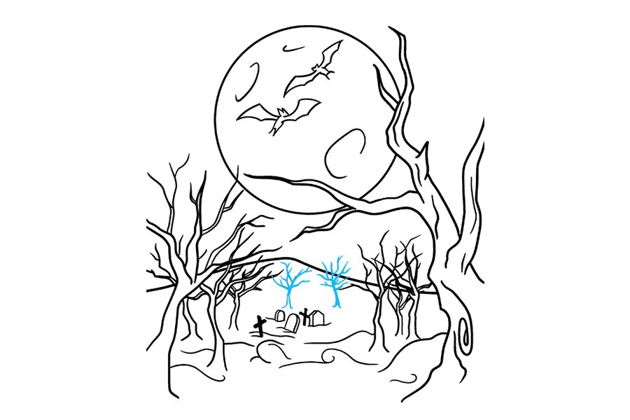 如何画一个幽灵般的森林