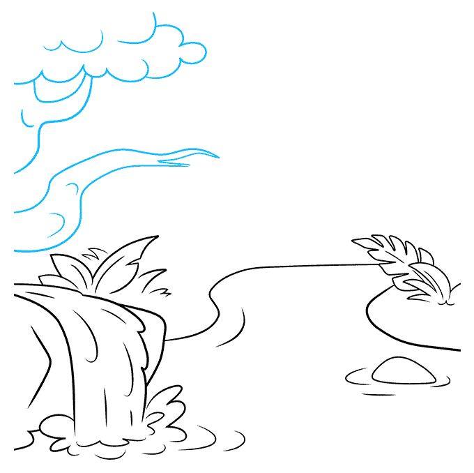 丛林里的河流怎么画