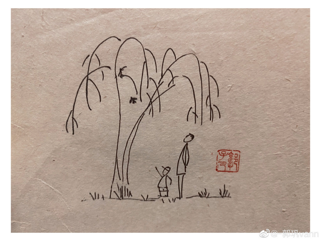 “夏首云物变，雨馀草木繁。·​​​​”夏日风景简笔画图片
