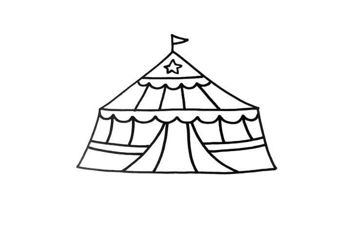 马戏团简笔画画法步骤