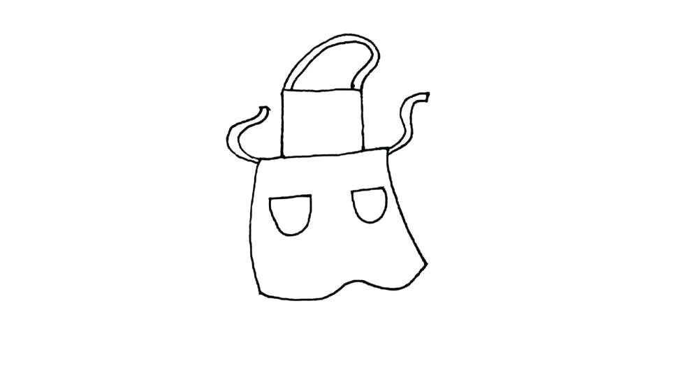 围裙简笔画画法步骤