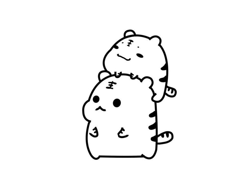 超可爱的小老虎简笔画画法教程