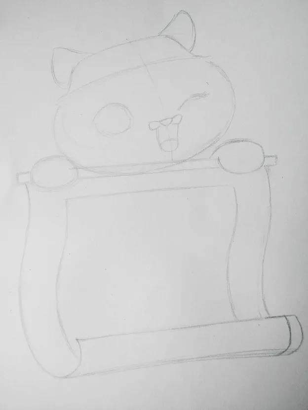 虎年冬奥会双重元素主题卡通简笔画