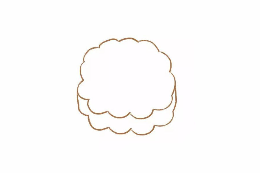开心的月饼简笔画怎么画