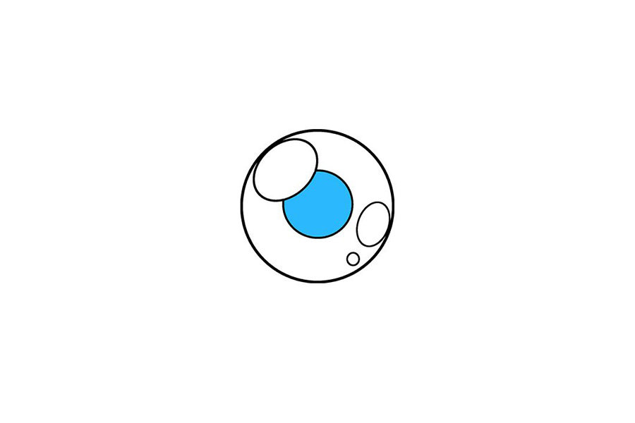 如何画瞳孔