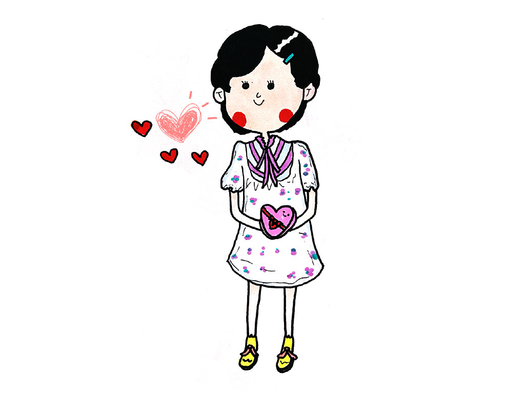 收到礼物的妈妈怎么画