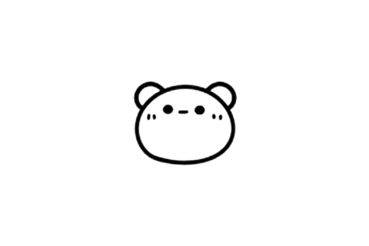简单四步画可爱小熊头像简笔画