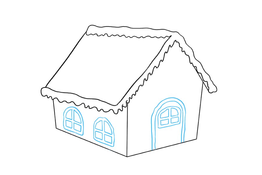 如何画姜饼屋