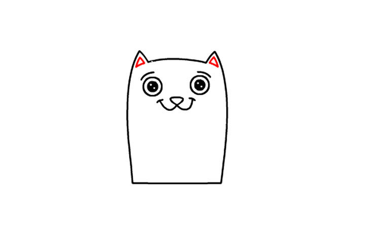 可爱小猫卡通简笔画