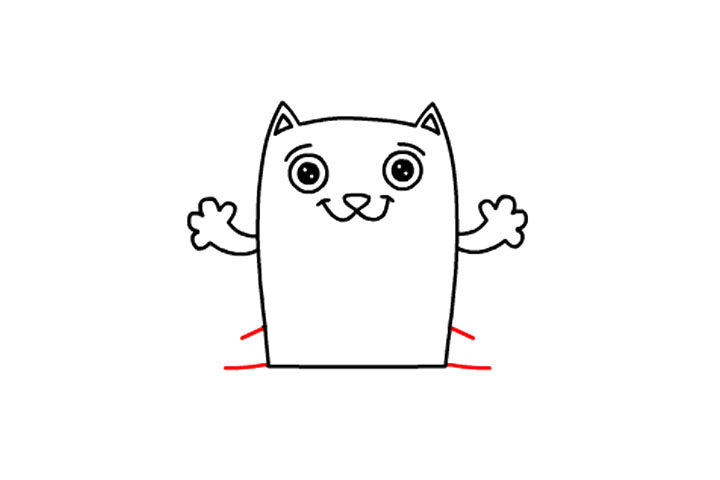 可爱小猫卡通简笔画