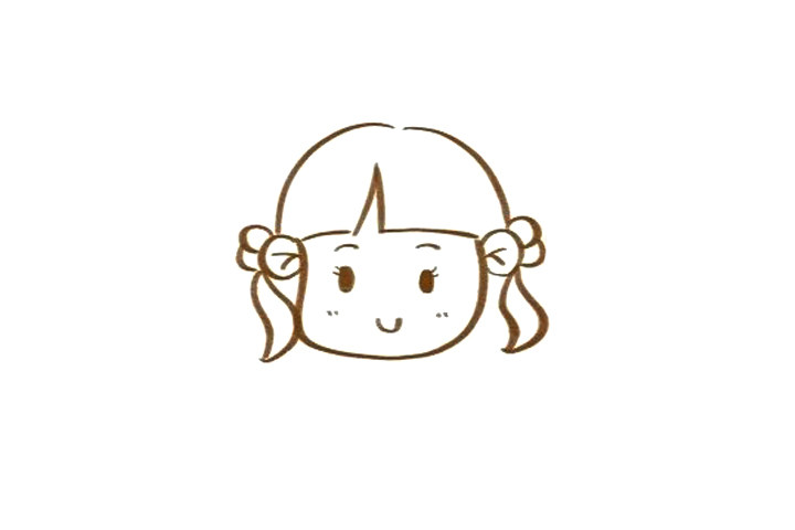 简单三步画出可爱小女孩
