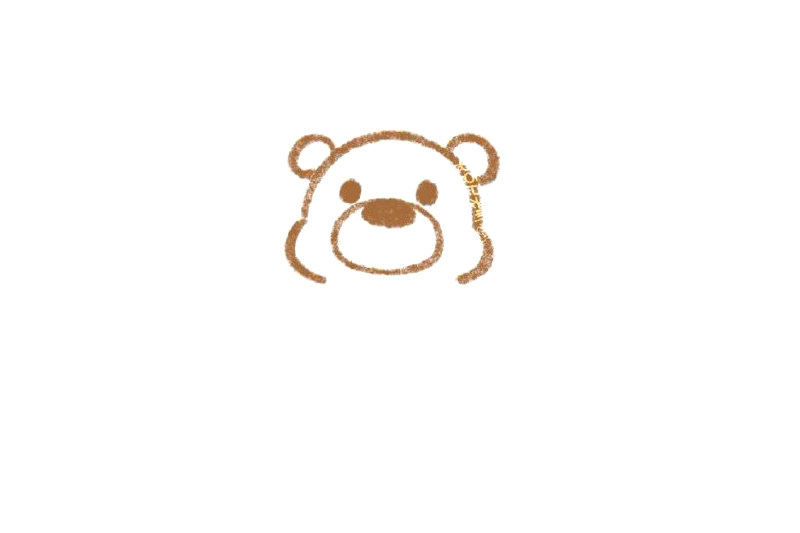 泡澡的小熊怎么画