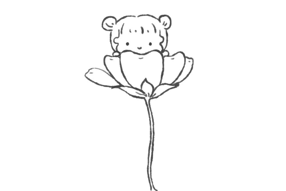 小花仙简笔画画法步骤