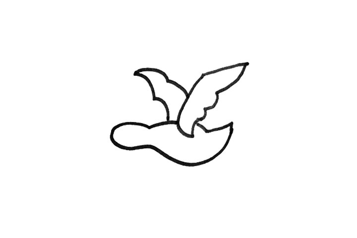 空中的大雁怎么画