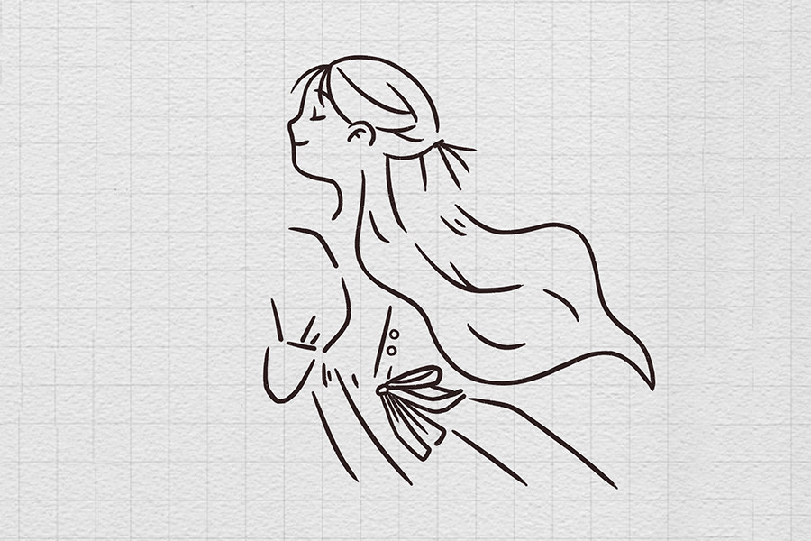 美少女头像简笔画怎么画