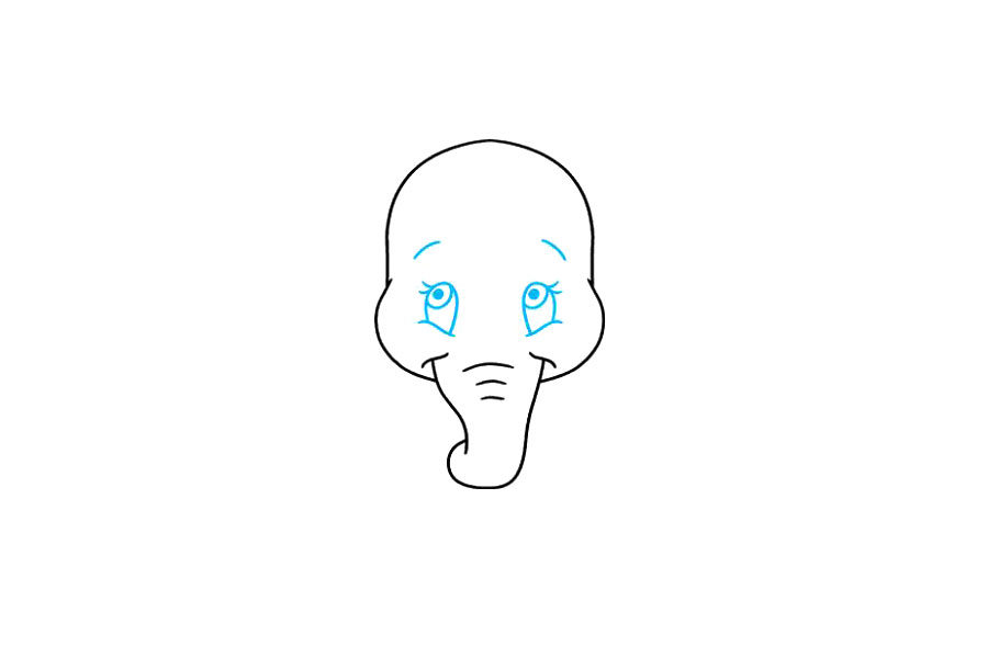 如何画小飞象简笔画步骤