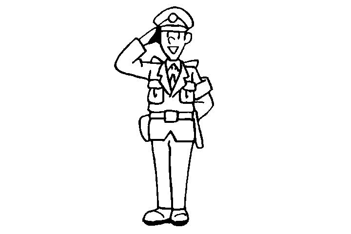 警察叔叔简笔画的画法