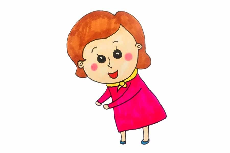 我的妈妈怎么画