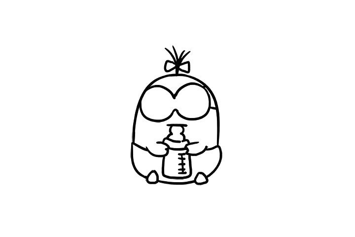 小黄人简笔画教程