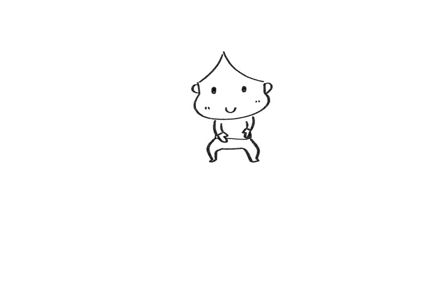 可爱的大月亮简笔画画法步骤