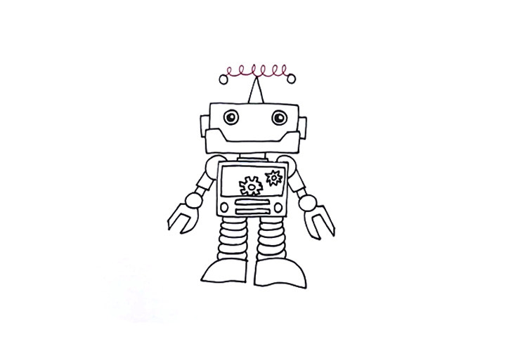 简单易学的机器人简笔画画法
