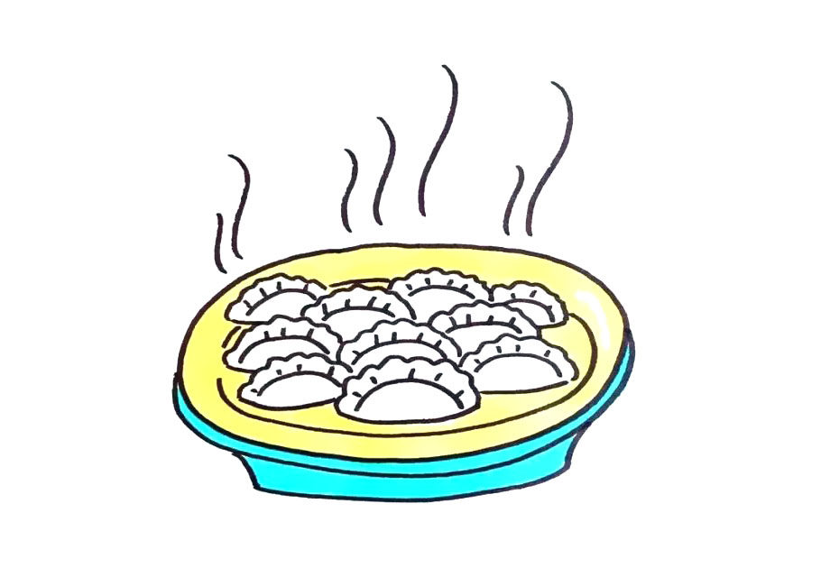 饺子简笔画怎么画