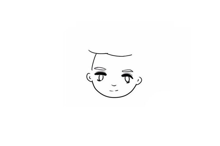 Q版鹿晗简笔画画法步骤