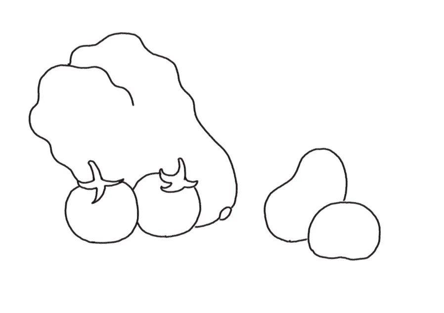 美味又健康的蔬菜简笔画