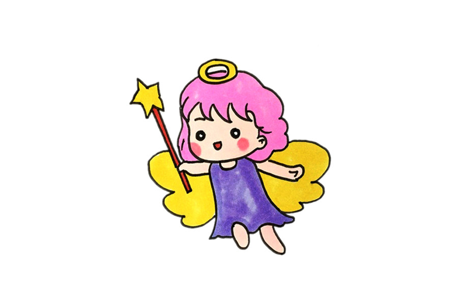 漂亮的天使怎么画
