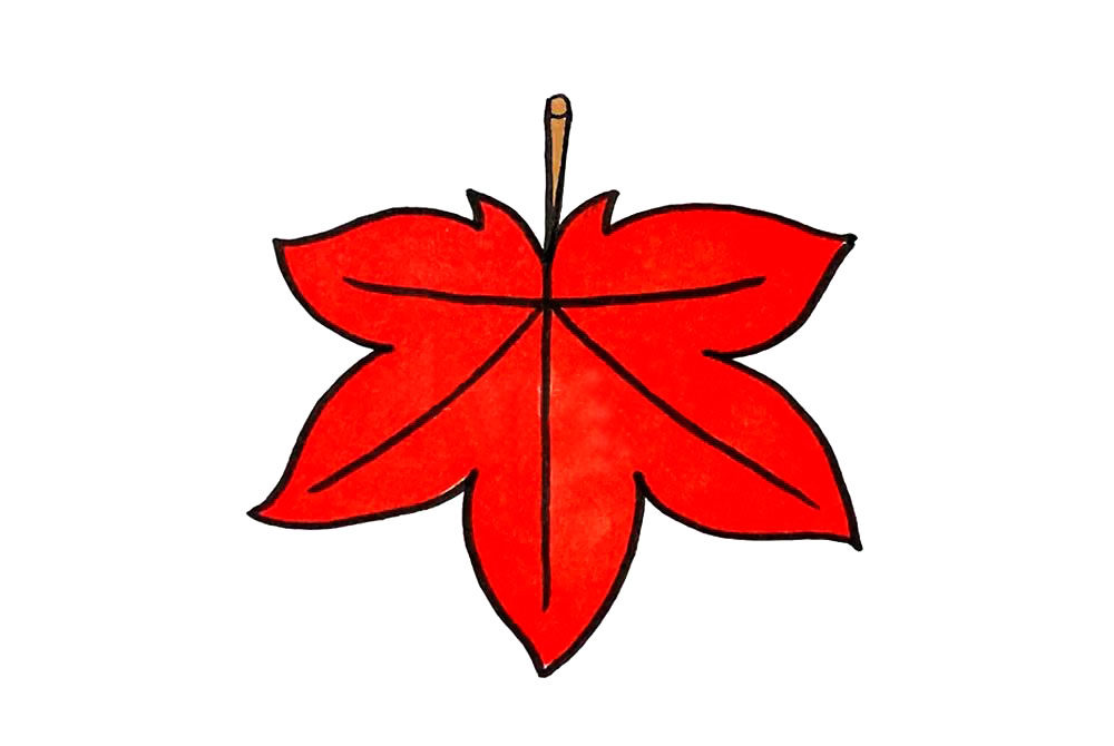 霜叶红于二月花 秋天的枫叶简笔画