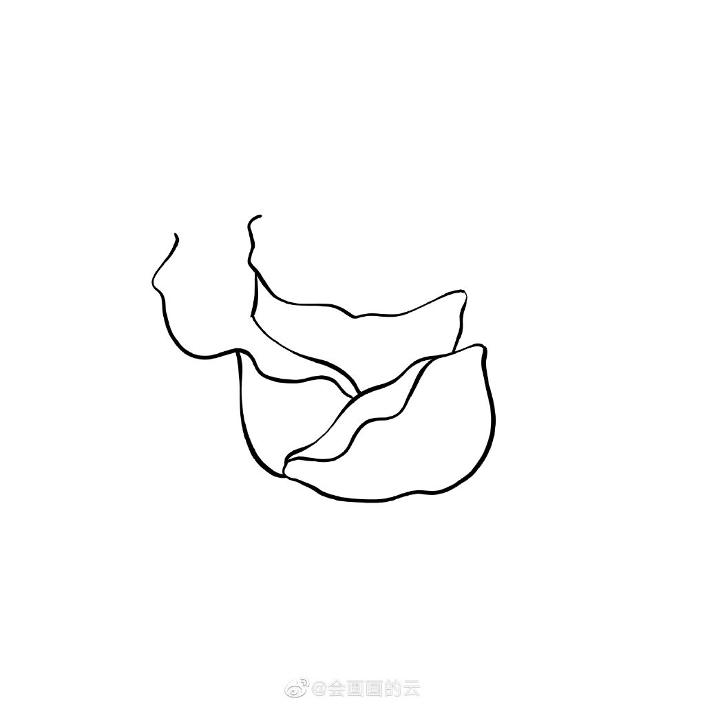 一学就会的简笔画 玫瑰花简笔画画法步骤