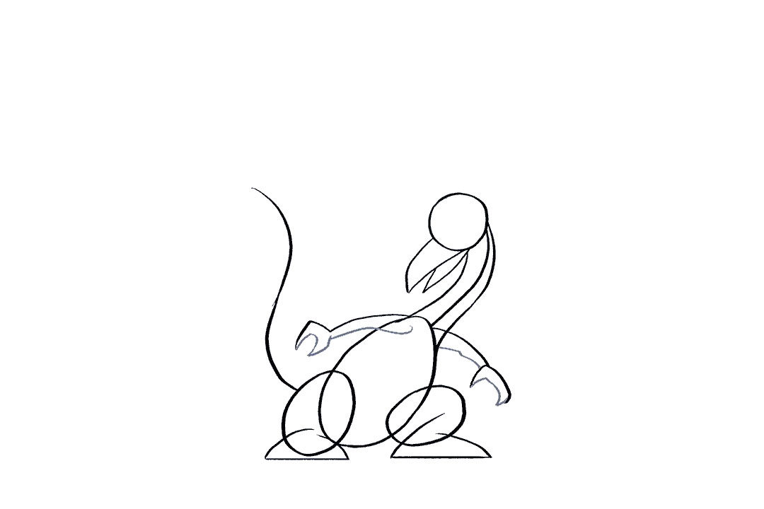 如何画卡通喷火龙简笔画